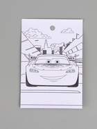 Наклейки бумажные «Машинки», c раскраской на обороте, 11×15.5 см - Фото 4