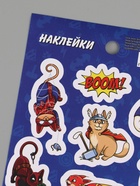 Наклейки бумажные «Супергерои», 11 × 15.5 см - фото 121985478