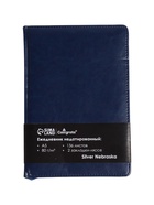 УЦЕНКА Ежедневник недатированный А5, 136 листов в линейку, кожзам «Небраска», серебряный срез, синий - Фото 2