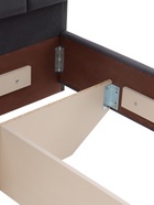 Кровать парящая «Альба», спальное место 1600×2000 мм, велюр, цвет графит  (артикул 10984755)  большой выбор товаров оптом и в розницу по низким ценам с доставкой