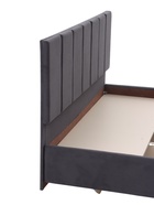 Кровать парящая «Альба», спальное место 1600×2000 мм, велюр, цвет графит  (артикул 10984755)  большой выбор товаров оптом и в розницу по низким ценам с доставкой