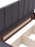 Кровать парящая «Альба», спальное место 1600×2000 мм, велюр, цвет графит  (артикул 10984755)  большой выбор товаров оптом и в розницу по низким ценам с доставкой