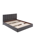 Кровать парящая «Альба», спальное место 1600×2000 мм, велюр, цвет серый  (артикул 10984756)  большой выбор товаров оптом и в розницу по низким ценам с доставкой