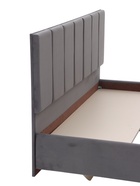 Кровать парящая «Альба», спальное место 1600×2000 мм, велюр, цвет серый  (артикул 10984756)  большой выбор товаров оптом и в розницу по низким ценам с доставкой