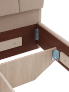 Кровать парящая «Альба», спальное место 1600×2000 мм, велюр, цвет бежевый  (артикул 10984757)  большой выбор товаров оптом и в розницу по низким ценам с доставкой