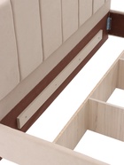 Кровать парящая «Альба», спальное место 1600×2000 мм, велюр, цвет бежевый  (артикул 10984757)  большой выбор товаров оптом и в розницу по низким ценам с доставкой