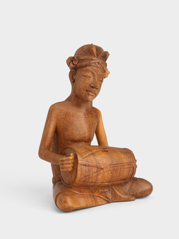 Сувенир «Девушка с джембе», 14×10×20 см, дерево суар