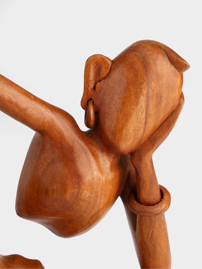 Абстракция «Мыслитель», 25×6×28 см, дерево суар