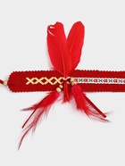 Повязка на голову «Индеец»,10×4×2 см, красная - Фото 4