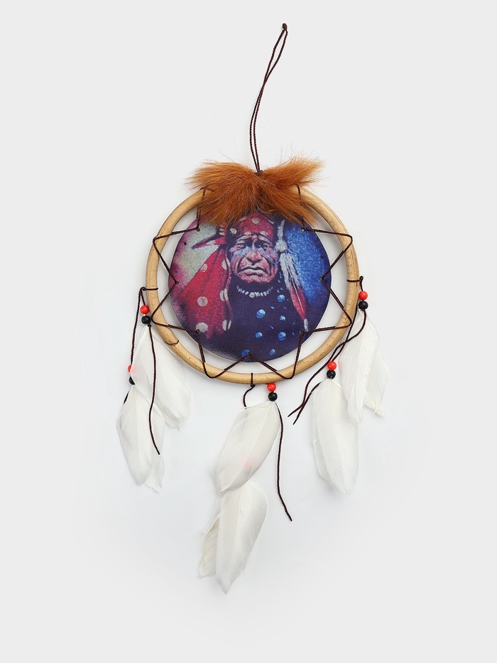 Ловец снов «Индеец», 15×2×35 см, коричневый