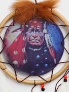 Ловец снов «Индеец», 15×2×35 см, коричневый  (артикул 10800057)  большой выбор товаров оптом и в розницу по низким ценам с доставкой