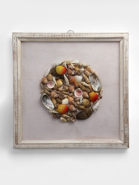 Панно «Композиция из ракушек», 44.5×2.5×44.5 см