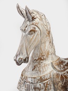 Сувенир интерьерный «Лошадка-качалка», 83×23×77 см, дерево, белый антик - Фото 6