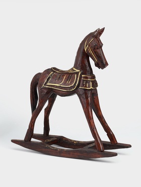 Сувенир интерьерный «Лошадка-качалка», 29×9×31 см, дерево, коричневый