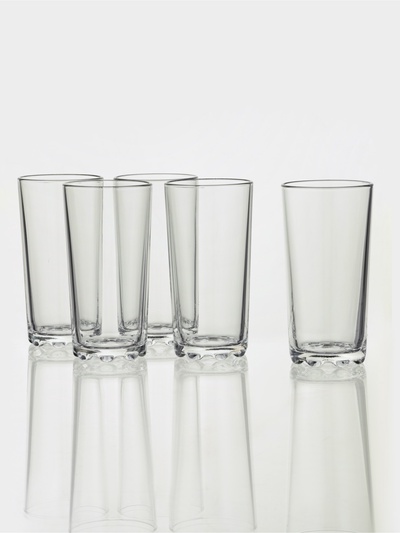 УЦЕНКА Набор стаканов «Глория», 280 мл, d=7 см, h=14 см, набор 5 шт., стекло, прозрачные