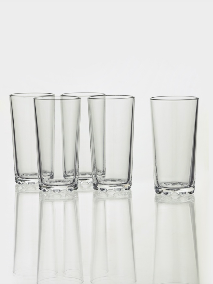 УЦЕНКА Набор стаканов «Глория», 280 мл, d=7 см, h=14 см, набор 5 шт., стекло, прозрачные - Фото 1