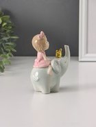 Фигурка «Девочка в розовом на слоне», 4.5×10.5×13 см - фото 809545619