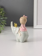 Фигурка «Девочка в розовом на слоне», 4.5×10.5×13 см - фото 809545620
