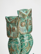 Сувенир интерьерный "Совы на ветке" дерево 20х8х60 см, цв. зелёный - фото 809643273