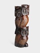 Сувенир интерьерный "Совы на ветке" дерево 20х8х60 см, цв. коричневый - фото 809643276