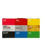 Набор гелевых водорастворимых пищевых красителей Art Color Base 6 цветов + золото и серебро - Фото 3