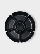 Менажница глубокая, 6 секций, d=28 см, пластик, чёрная - Фото 5