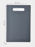 Доска разделочная, 28.5×18.7×0.3 см, пластик, графитовая - Фото 2