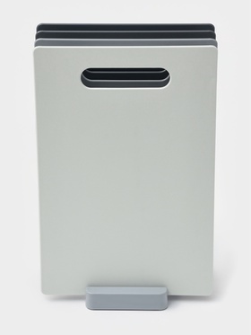 Набор разделочных досок, на подставке, 4 шт., 28.5×18.7×0.3 см, пластик, серый