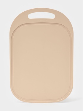 Доска разделочная, 36×24×0.3 см, пластик, бежевая