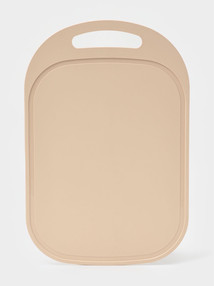 Доска разделочная, 36×24×0.3 см, пластик, бежевая - Фото 1