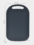 Доска разделочная, 32×20×0.3 см, пластик, графитовая - Фото 2