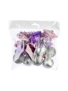 УЦЕНКА Набор украшений пластик 18 шт "Вечер чуда" серебро сиреневый - Фото 13