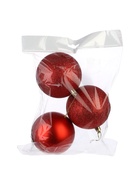 УЦЕНКА Набор шаров пластик d-10 см, 3 шт "Классика ассорти" красный - Фото 5