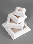 Коробка пирамида на 4 яруса для кейтеринга, закусок и фуршета 30×30×35 см  (артикул 10954388)  большой выбор товаров оптом и в розницу по низким ценам с доставкой