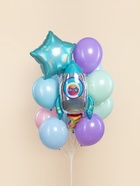 Воздушный шар фольгированный 29" «Космическая ракета», голография 10993577