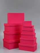 Набор подарочных коробок 10 в 1 «Фуксия», 30×19×12 - 12×6.5×4 см  (артикул 10994796)  большой выбор товаров оптом и в розницу по низким ценам с доставкой