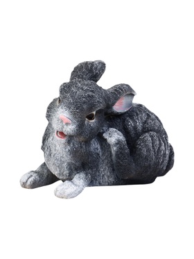 Садовая фигура из полистоуна «Заяц-почесун», 28×14×21 см