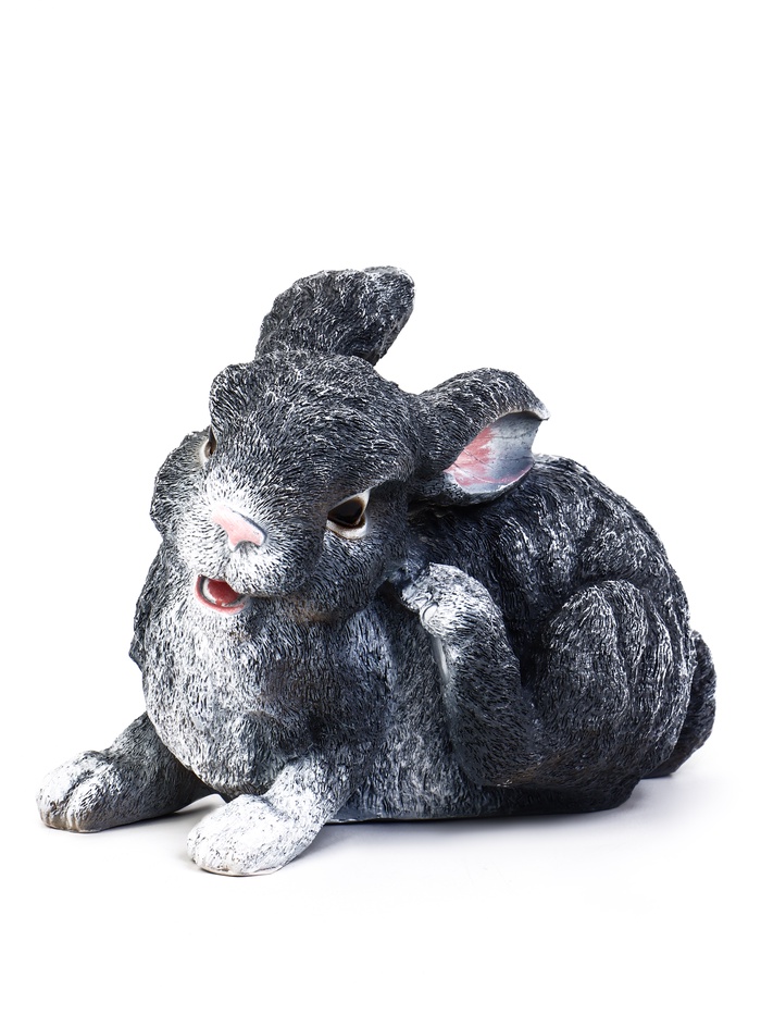 Садовая фигура из полистоуна «Заяц-почесун», 28×14×21 см - Фото 1