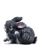 Садовая фигура из полистоуна «Заяц-почесун», 28×14×21 см - фото 809545938