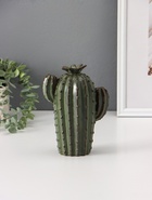 Подставка для благовоний «Кактусник», стелющийся дым, керамика, зелёный, 14×8×19 см  (артикул 11000998)  большой выбор товаров оптом и в розницу по низким ценам с доставкой