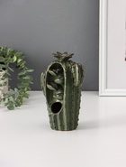 Подставка для благовоний «Кактусник», стелющийся дым, керамика, зелёный, 14×8×19 см  (артикул 11000998)  большой выбор товаров оптом и в розницу по низким ценам с доставкой