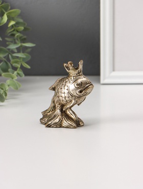 Сувенир «Золотая рыбка», 10×8×6 см, металл