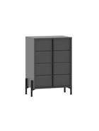 Комод «Тео НМ 040.29», 650×400×872 мм, цвет антрацит  (артикул 11001019)  большой выбор товаров оптом и в розницу по низким ценам с доставкой