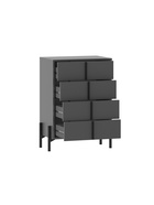 Комод «Тео НМ 040.29», 650×400×872 мм, цвет антрацит  (артикул 11001019)  большой выбор товаров оптом и в розницу по низким ценам с доставкой
