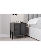 Тумба прикроватная «Тео НМ 040.30», 500×400×512 мм, цвет антрацит  (артикул 11001025)  большой выбор товаров оптом и в розницу по низким ценам с доставкой