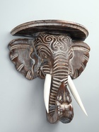 УЦЕНКА Панно настенное "Голова слона" албезия 30х12х32 см - Фото 3