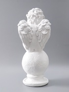 УЦЕНКА Фигура «Ангел на шаре» большой белый 26×27×64 см - Фото 4