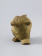 УЦЕНКА Фигура "Сова с книгами" малая состаренное золото 5х5х5см - Фото 4