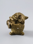 УЦЕНКА Фигура "Сова с книгами" малая состаренное золото 5х5х5см - Фото 5