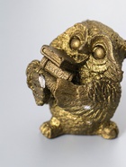 УЦЕНКА Фигура "Сова с книгами" малая состаренное золото 5х5х5см - Фото 7